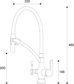 Смеситель для кухни ZORG Zorg Sanitary ZR 347-6 YF